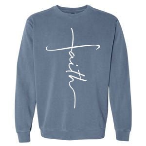 Faith Simple Script Logo Garment-Dyed Sweatshirt