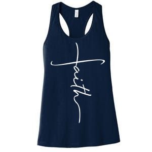 Faith Simple Script Logo Women's Racerback Tank