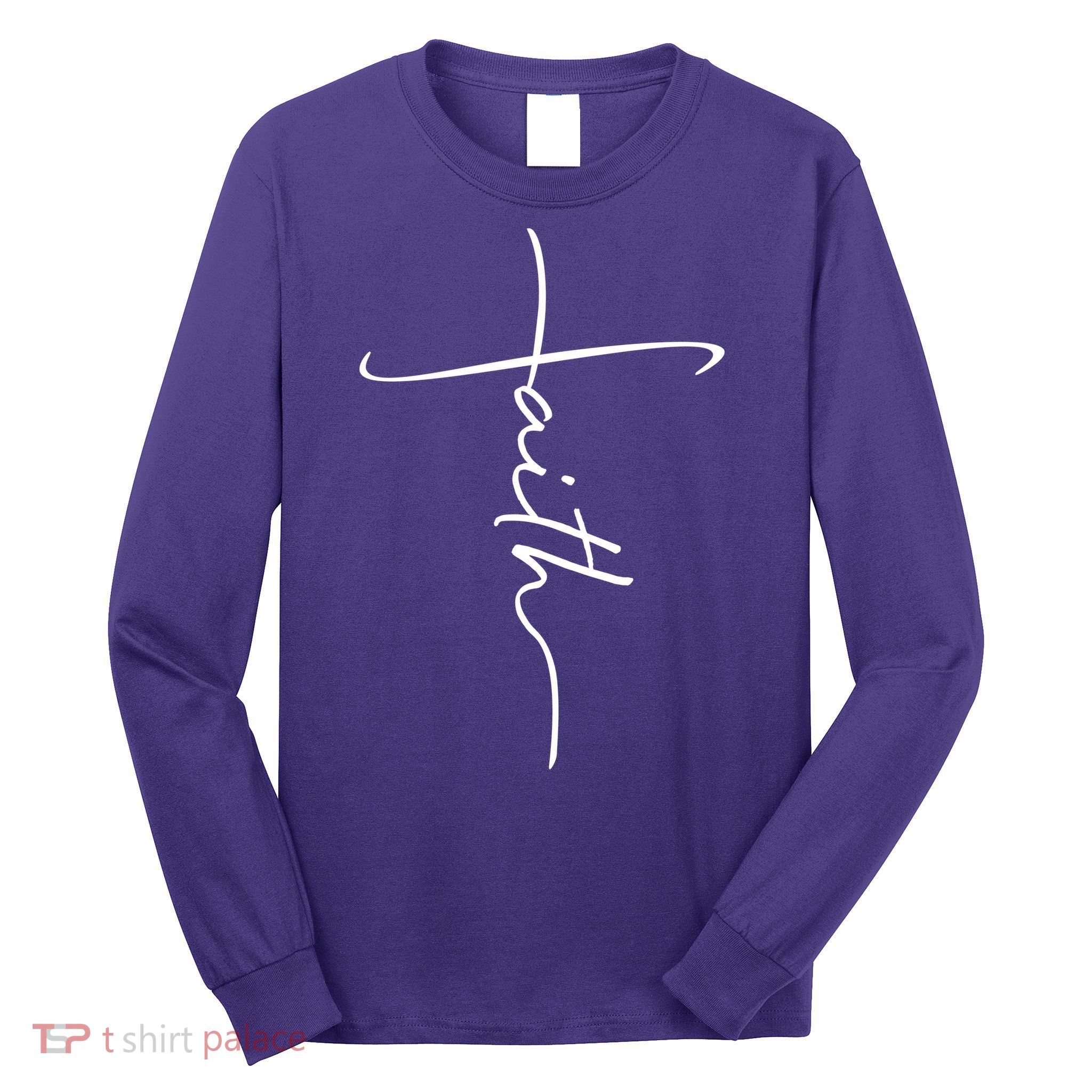 Faith Simple Script Logo Long Sleeve Shirt