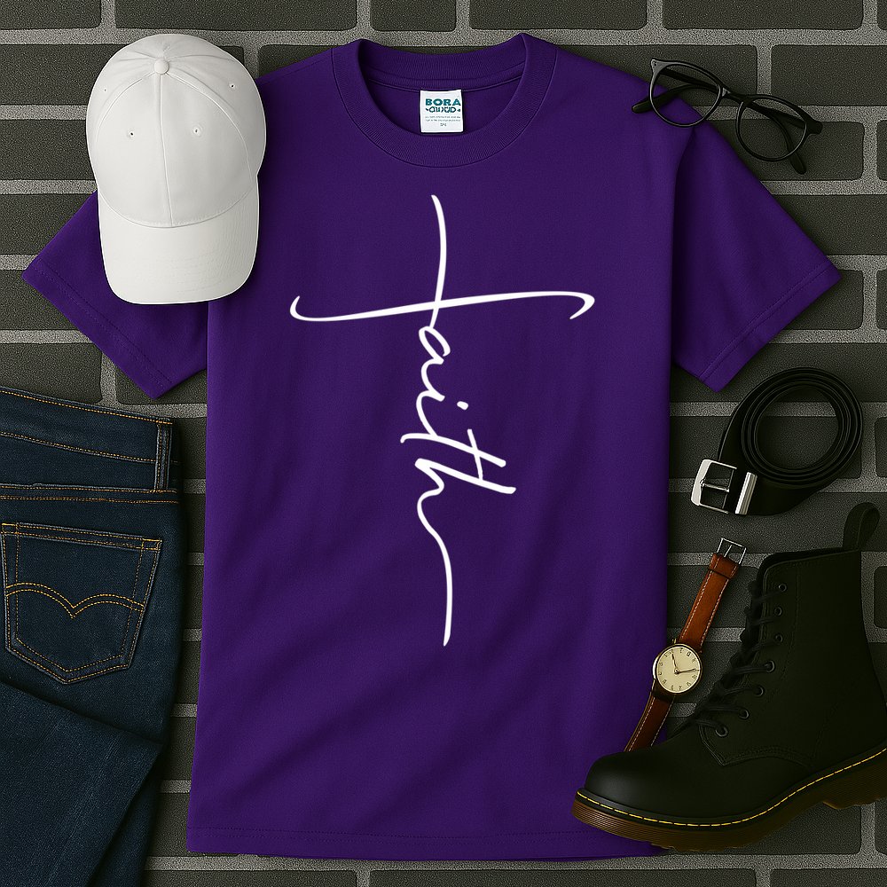 Faith Simple Script Logo Tall T-Shirt
