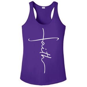 Faith Simple Script Logo Ladies PosiCharge Competitor Racerback Tank