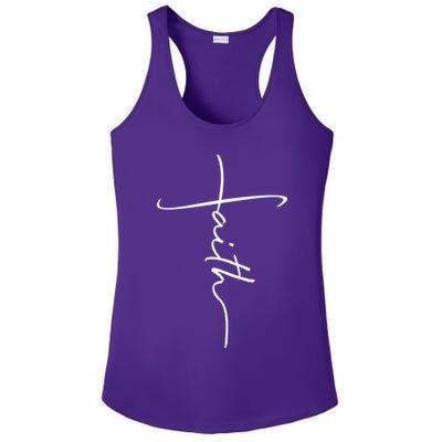 Faith Simple Script Logo Ladies PosiCharge Competitor Racerback Tank