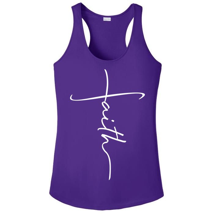 Faith Simple Script Logo Ladies PosiCharge Competitor Racerback Tank