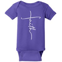 Faith Simple Script Logo Baby Bodysuit