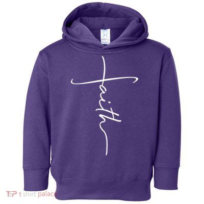 Faith Simple Script Logo Toddler Hoodie