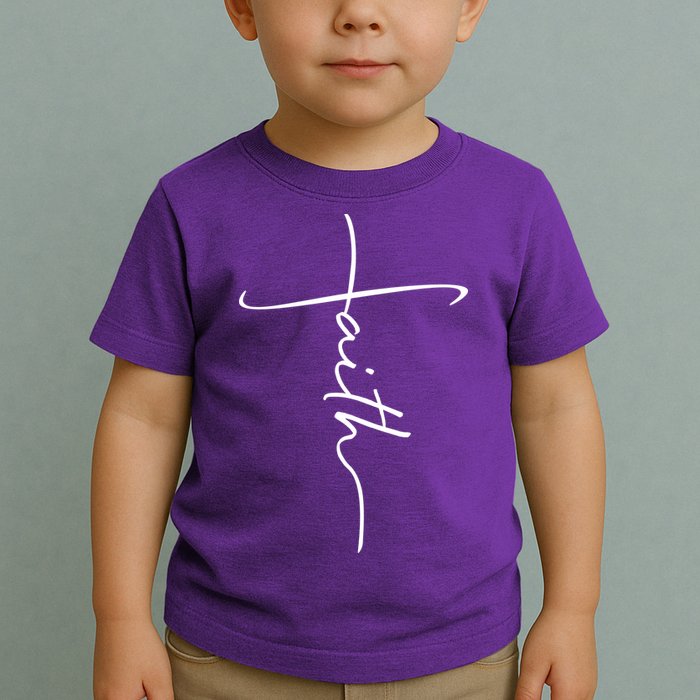 Faith Simple Script Logo Toddler T-Shirt