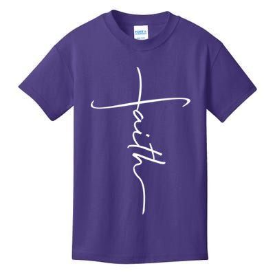 Faith Simple Script Logo Kids T-Shirt