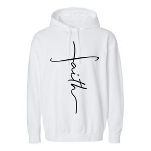 Faith Simple Script Logo Garment-Dyed Fleece Hoodie