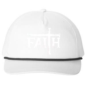 Faith Typo Logo Snapback Five-Panel Rope Hat