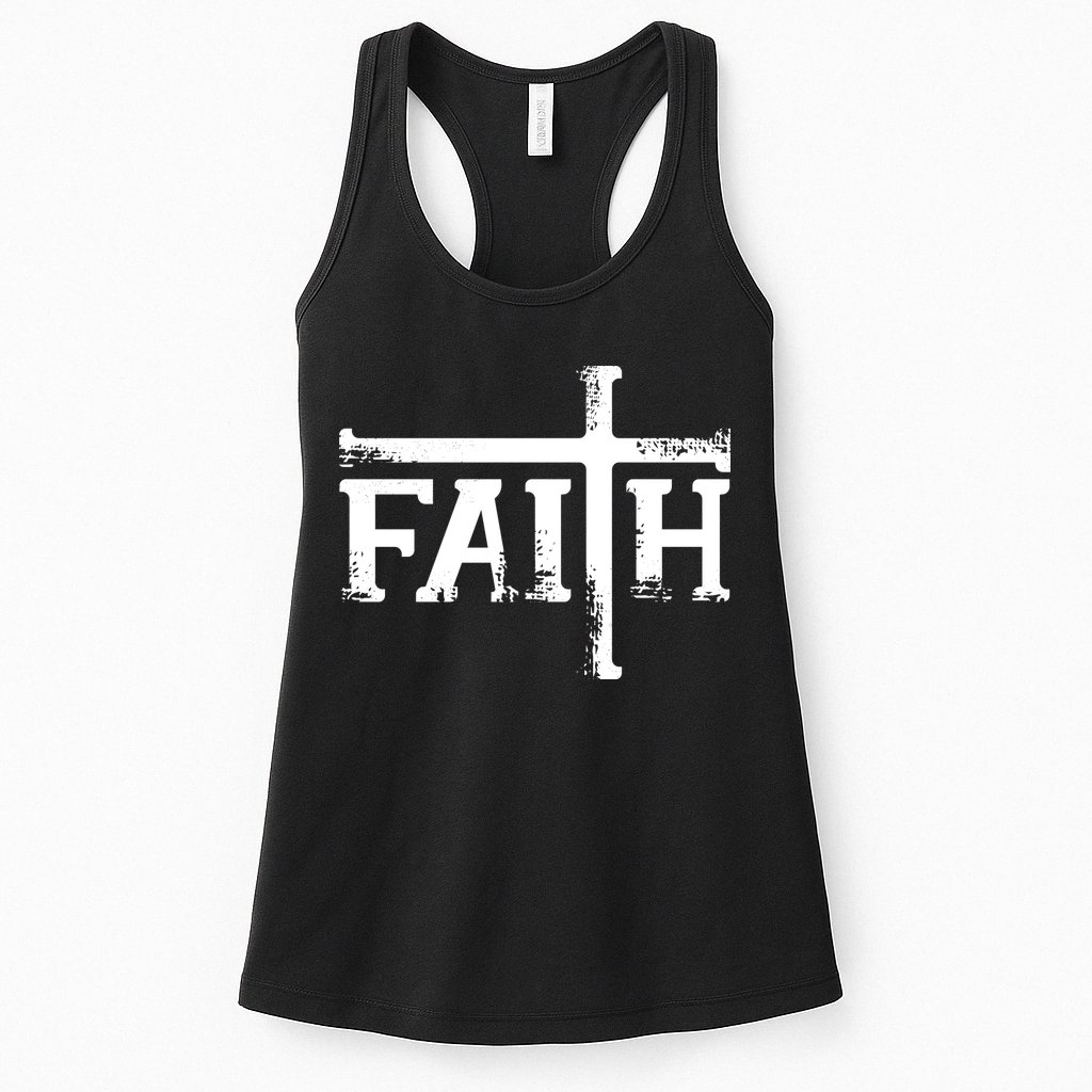 Faith Typo Logo Womens Tank Top