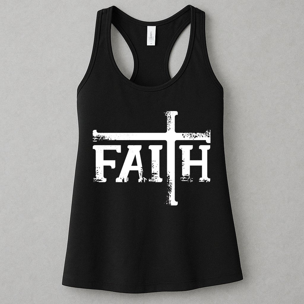 Faith Typo Logo Womens Tank Top