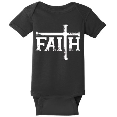 Faith Typo Logo Baby Bodysuit