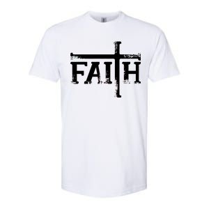 Faith Typo Logo Softstyle CVC T-Shirt