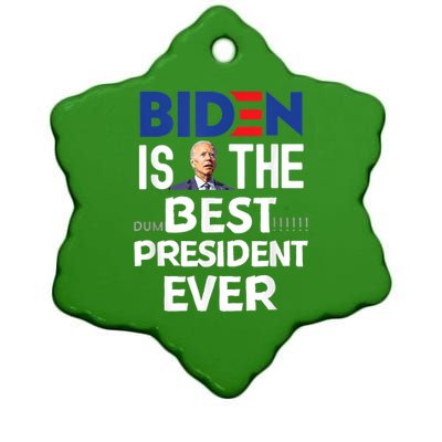 Funny Anti Joe Biden Tee Idiot Confused Dumbest President Ceramic Star Ornament