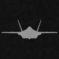F35 A JSF Lightning II Aircraft Silhouette And Tri View Ladies PosiCharge Tri-Blend Wicking Tank