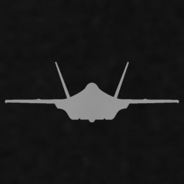 F35 A JSF Lightning II Aircraft Silhouette And Tri View Ladies PosiCharge Tri-Blend Wicking Tank