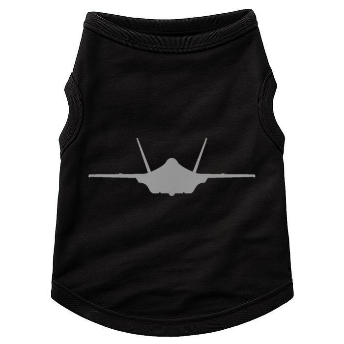 F35 A JSF Lightning II Aircraft Silhouette And Tri View Doggie Tank