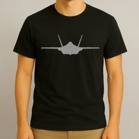F35 A JSF Lightning II Aircraft Silhouette And Tri View T-Shirt