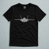 F35 A JSF Lightning II Aircraft Silhouette And Tri View T-Shirt