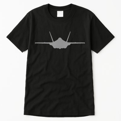 F35 A JSF Lightning II Aircraft Silhouette And Tri View Tall T-Shirt