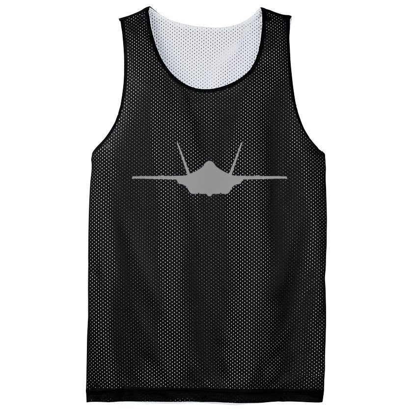 F35 A JSF Lightning II Aircraft Silhouette And Tri View Mesh Reversible Basketball Jersey Tank