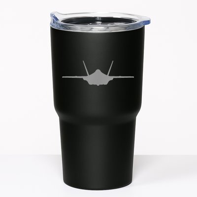 F35 A JSF Lightning II Aircraft Silhouette And Tri View Tumbler