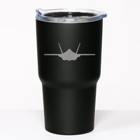 F35 A JSF Lightning II Aircraft Silhouette And Tri View Tumbler