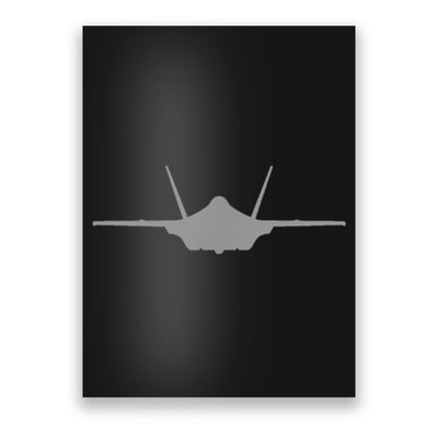 F35 A JSF Lightning II Aircraft Silhouette And Tri View Poster