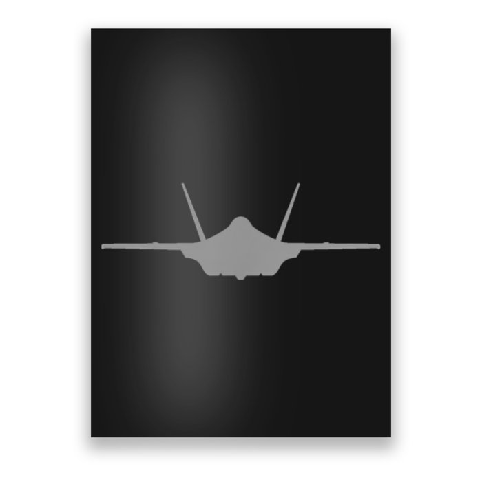 F35 A JSF Lightning II Aircraft Silhouette And Tri View Poster