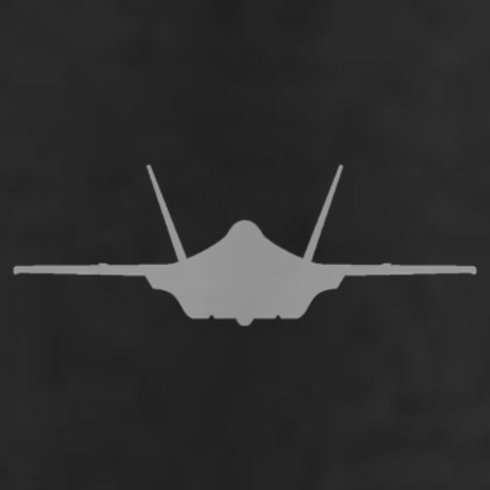 F35 A JSF Lightning II Aircraft Silhouette And Tri View 25L Jumbo Tote