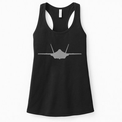 F35 A JSF Lightning II Aircraft Silhouette And Tri View Womens Tank Top