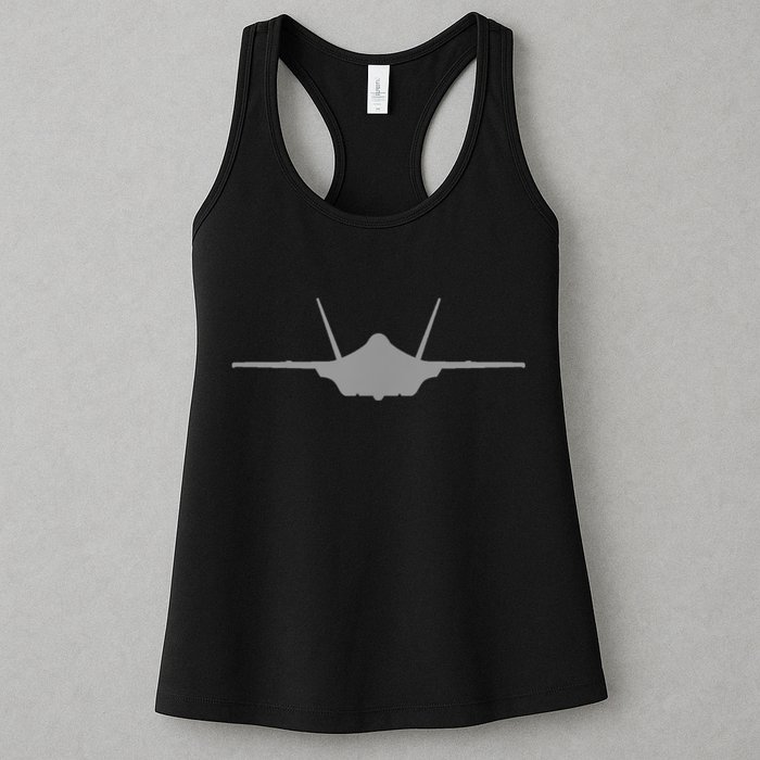 F35 A JSF Lightning II Aircraft Silhouette And Tri View Womens Tank Top