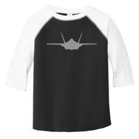 F35 A JSF Lightning II Aircraft Silhouette And Tri View Toddler Fine Jersey T-Shirt