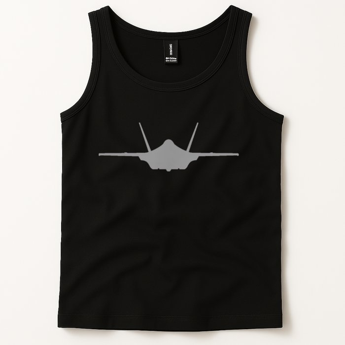 F35 A JSF Lightning II Aircraft Silhouette And Tri View Tank Top