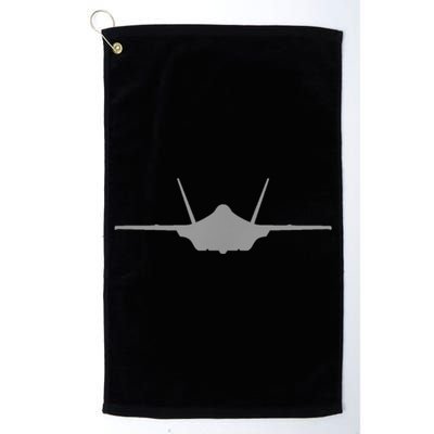 F35 A JSF Lightning II Aircraft Silhouette And Tri View Golf Towel