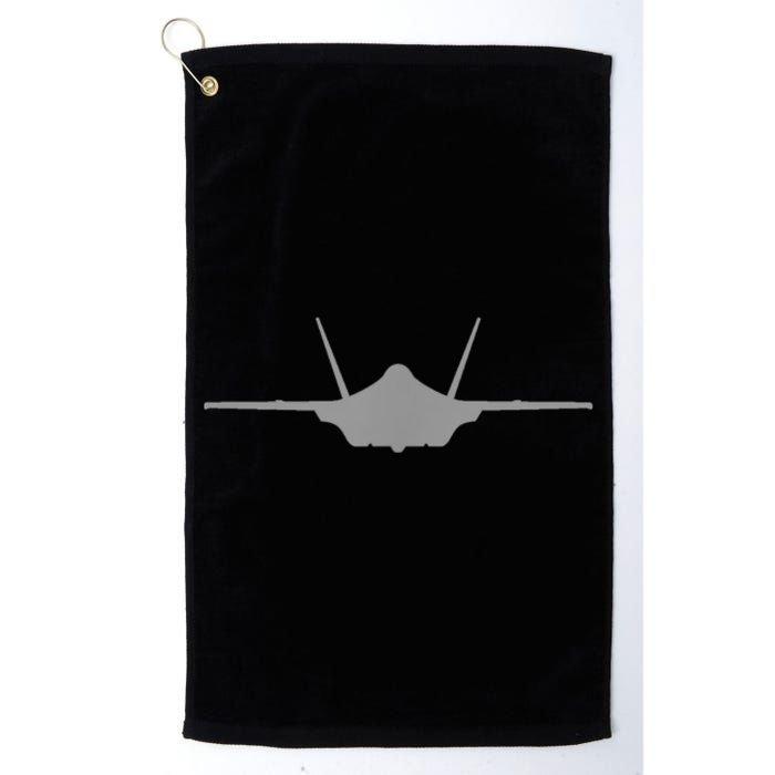 F35 A JSF Lightning II Aircraft Silhouette And Tri View Golf Towel