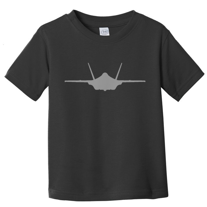 F35 A JSF Lightning II Aircraft Silhouette And Tri View Toddler T-Shirt