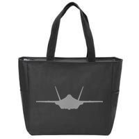 F35 A JSF Lightning II Aircraft Silhouette And Tri View Zip Tote Bag