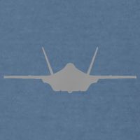 F35 A JSF Lightning II Aircraft Silhouette And Tri View Garment-Dyed Sweatshirt