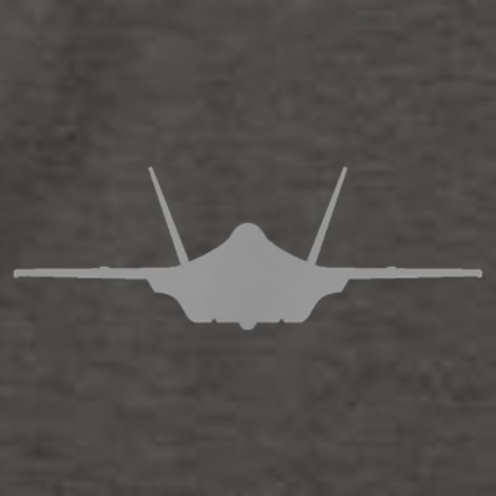 F35 A JSF Lightning II Aircraft Silhouette And Tri View Vector Backpack