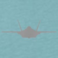 F35 A JSF Lightning II Aircraft Silhouette And Tri View Sueded Cloud Jersey T-Shirt
