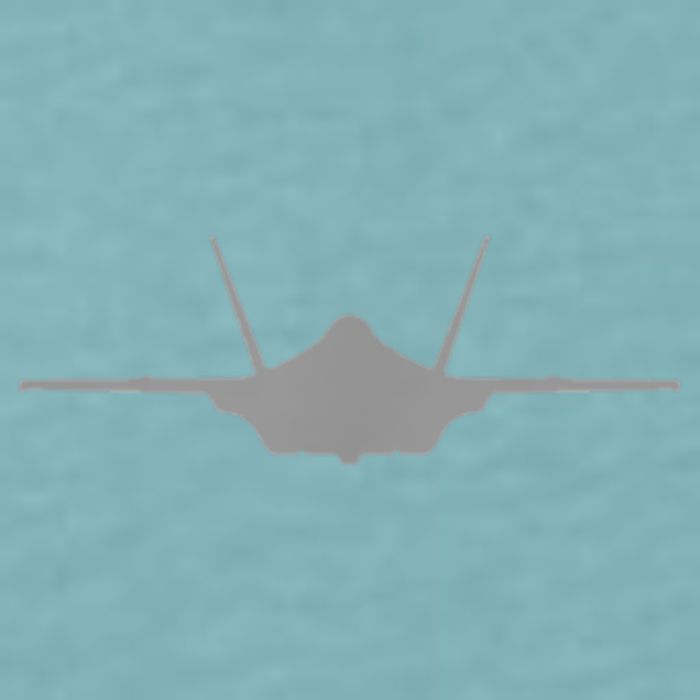 F35 A JSF Lightning II Aircraft Silhouette And Tri View Sueded Cloud Jersey T-Shirt