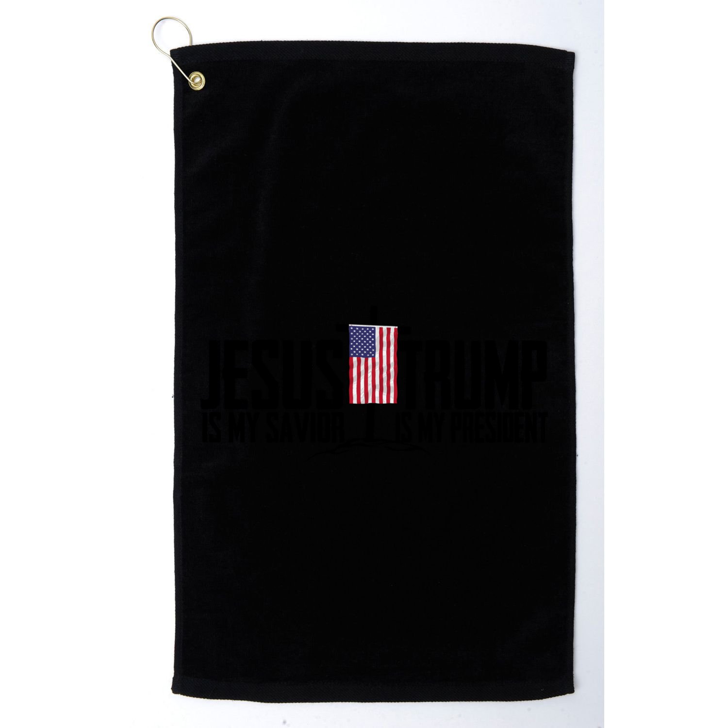 Funny American Jesus Is My Savior Trump Is My President Gift Golf Towel