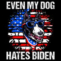 Funny Anti Joe Biden Even My Dog Hates Biden USA Flag Pibble Backpack