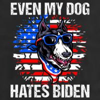 Funny Anti Joe Biden Even My Dog Hates Biden USA Flag Pibble Adult Drive Performance Visor