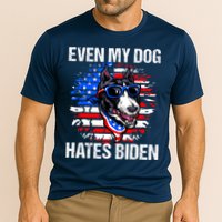 Funny Anti Joe Biden Even My Dog Hates Biden USA Flag Pibble Performance Shirt