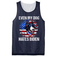 Funny Anti Joe Biden Even My Dog Hates Biden USA Flag Pibble Mesh Reversible Basketball Jersey Tank