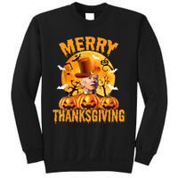 Funny Anti Joe Biden Confused Merry Thanksgiving For Halloween Sweatshirt