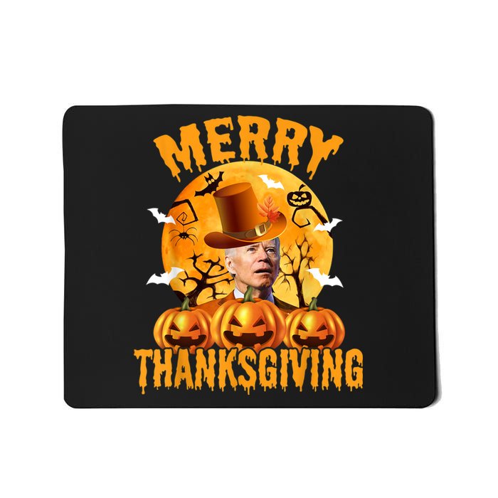 Funny Anti Joe Biden Confused Merry Thanksgiving For Halloween Mousepad