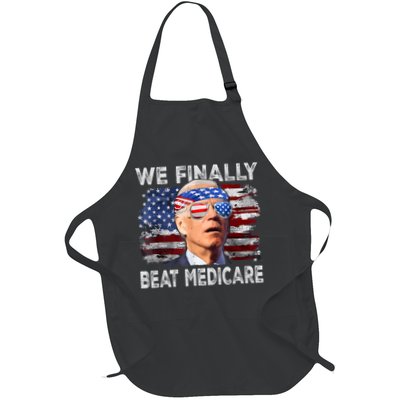 Funny Anti Joe Biden We Finally Beat Medicare 4th Of July Apron